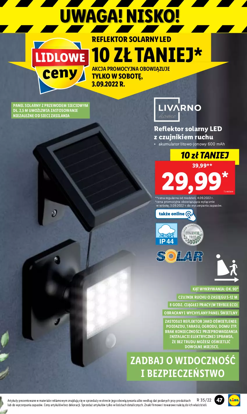 Gazetka promocyjna Lidl - GAZETKA - ważna 29.08 do 03.09.2022 - strona 49 - produkty: Akumulator, Piec, Reflektor, Silan, Waga