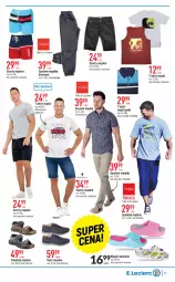 Gazetka promocyjna E Leclerc - Gazetka - ważna od 14.05 do 14.05.2022 - strona 11 - produkty: Buty, Szorty, Sandał, Kosz, T-shirt, Koszula, Dres, Wełna, Spodnie
