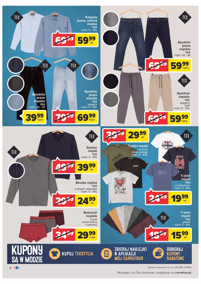 Gazetka promocyjna Carrefour - Gazetka Carrefour - ważna 08.02 do 28.02.2022 - strona 8 - produkty: Bokserki, Ser, Spodnie, Spodnie jeans