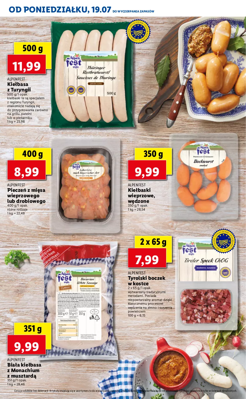 Gazetka promocyjna Lidl - TYDZIEŃ W STYLU ALPEJSKIM - ważna 19.07 do 23.07.2021 - strona 3 - produkty: Boczek, Grill, Kiełbasa, Mus, Piec, Piekarnik