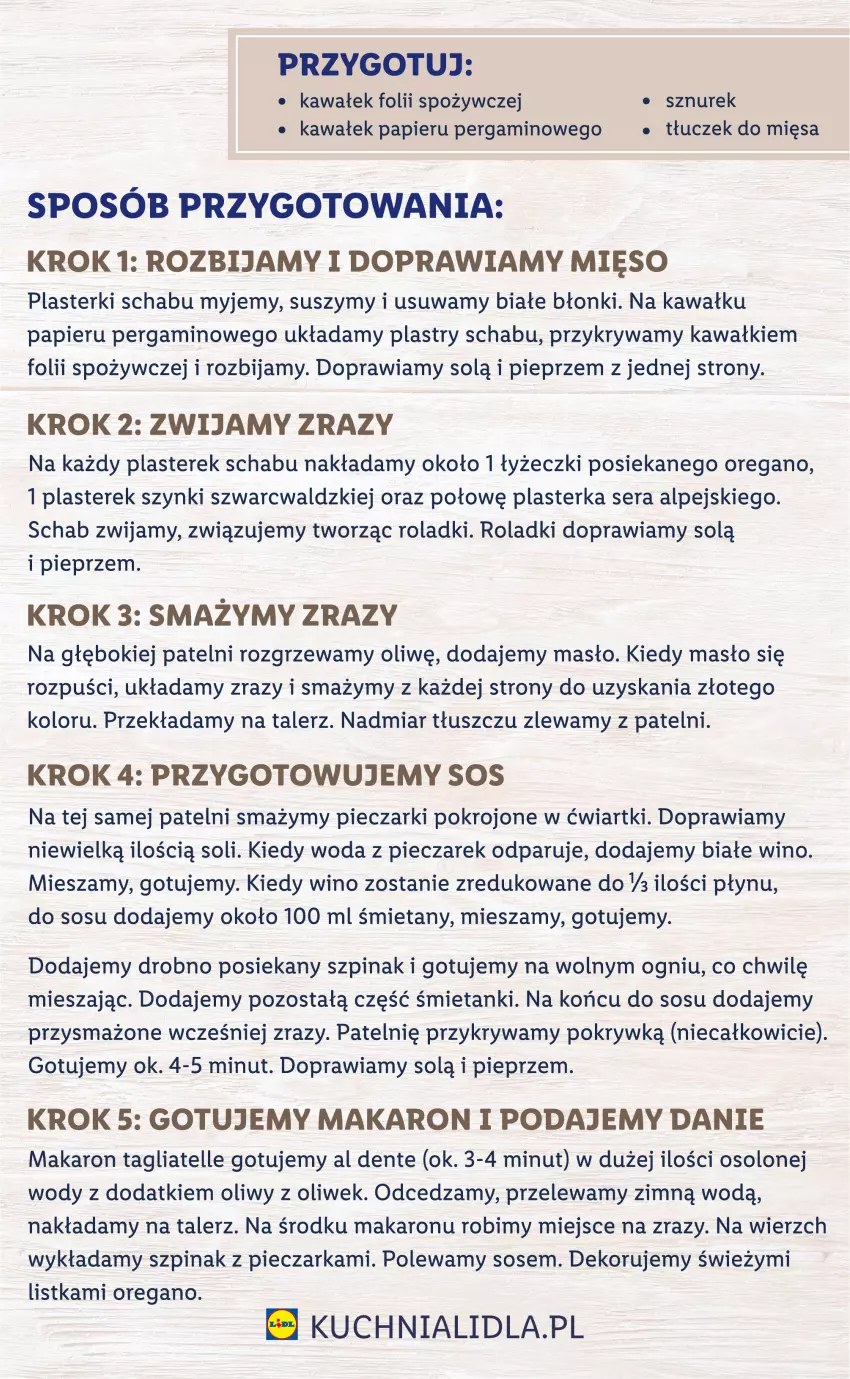 Gazetka promocyjna Lidl - TYDZIEŃ W STYLU ALPEJSKIM - ważna 19.07 do 23.07.2021 - strona 5 - produkty: Kawa, Kuchnia, Makaron, Masło, Mięso, Papier, Piec, Pieczarka, Pieprz, Plasterki, Ser, Sos, Sznurek, Szpinak, Tagliatelle, Talerz, Tłuczek, Wałek, Wino, Woda, Zlew