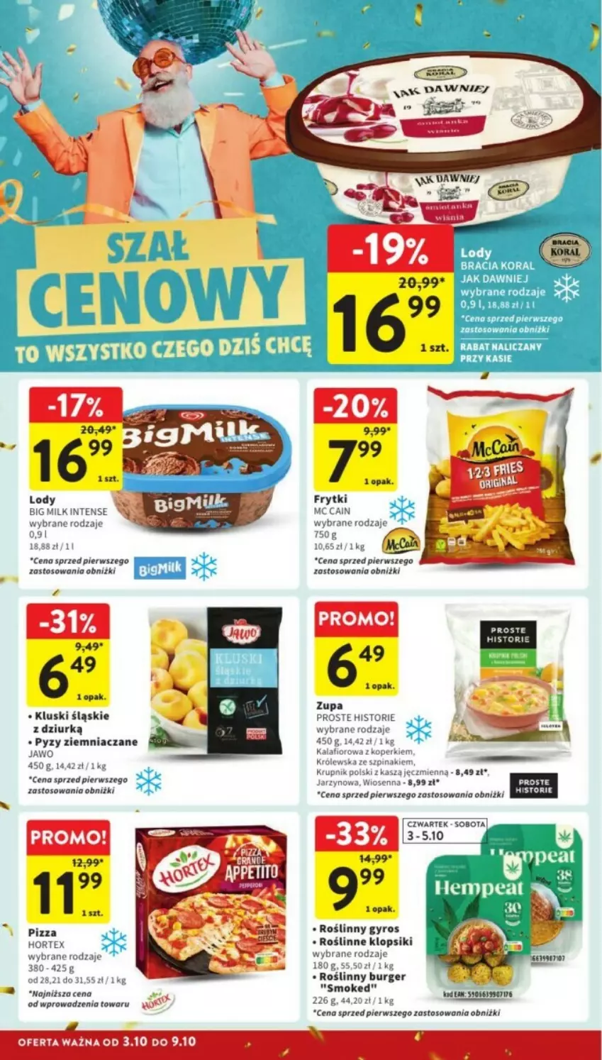 Gazetka promocyjna Intermarche - ważna 07.10 do 09.10.2024 - strona 16 - produkty: Big Milk, Burger, Frytki, Gyros, Hortex, Klopsiki, Pizza, Roślinny burger, Roślinny gyros, Zupa