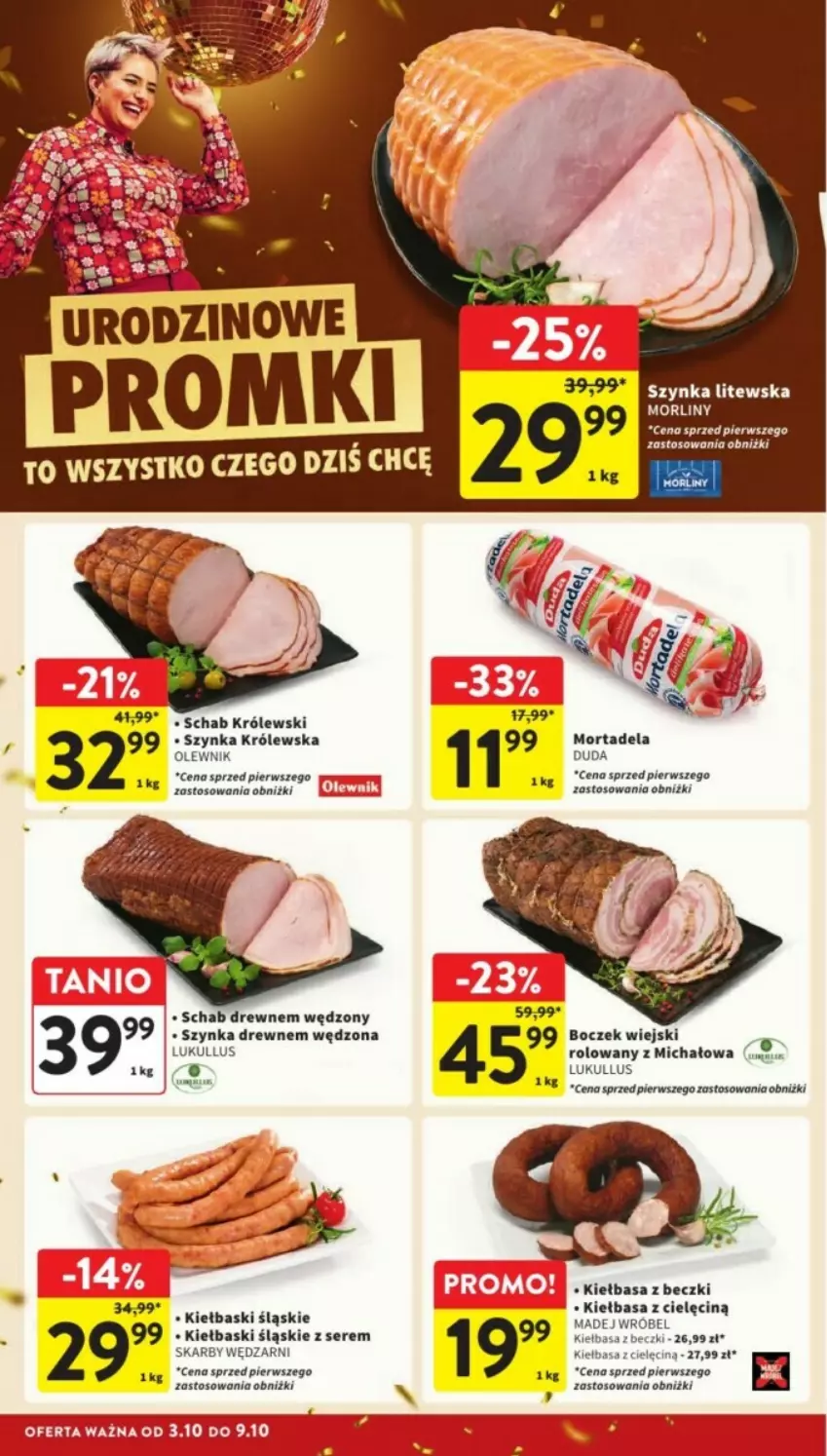 Gazetka promocyjna Intermarche - ważna 07.10 do 09.10.2024 - strona 9 - produkty: Boczek, Duda, Kiełbasa, Kiełbaski śląskie, Królewski, Madej Wróbel, Morliny, Olewnik, Ser, Szynka, Szynka Królewska