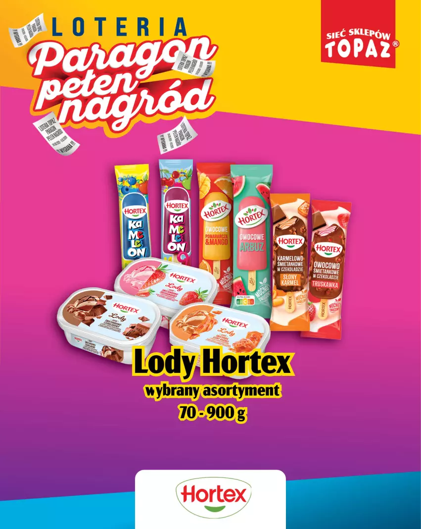 Gazetka promocyjna Topaz - Gazetka - ważna 24.08 do 11.10.2026 - strona 63 - produkty: Hortex, Lody