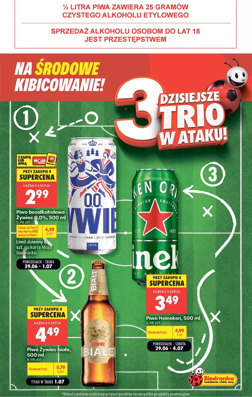 Gazetka promocyjna Biedronka - Gazetka - ważna 01.07 do 08.07.2026 - strona 3 - produkty: Gra, Heineken, Piwa, Piwo, Por