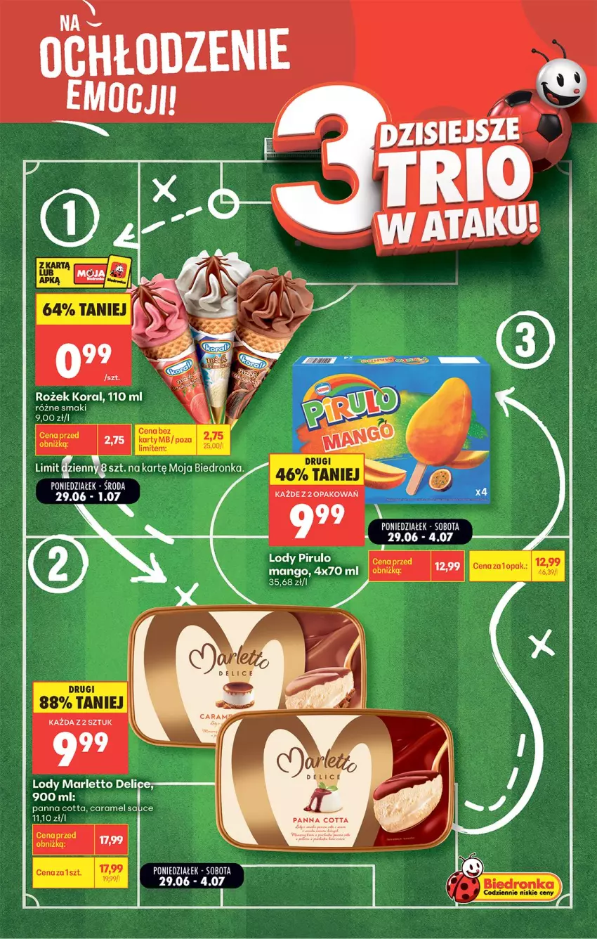 Gazetka promocyjna Biedronka - Gazetka - ważna 01.07 do 08.07.2026 - strona 4 - produkty: Gra, Lody, Mango, Panna cotta
