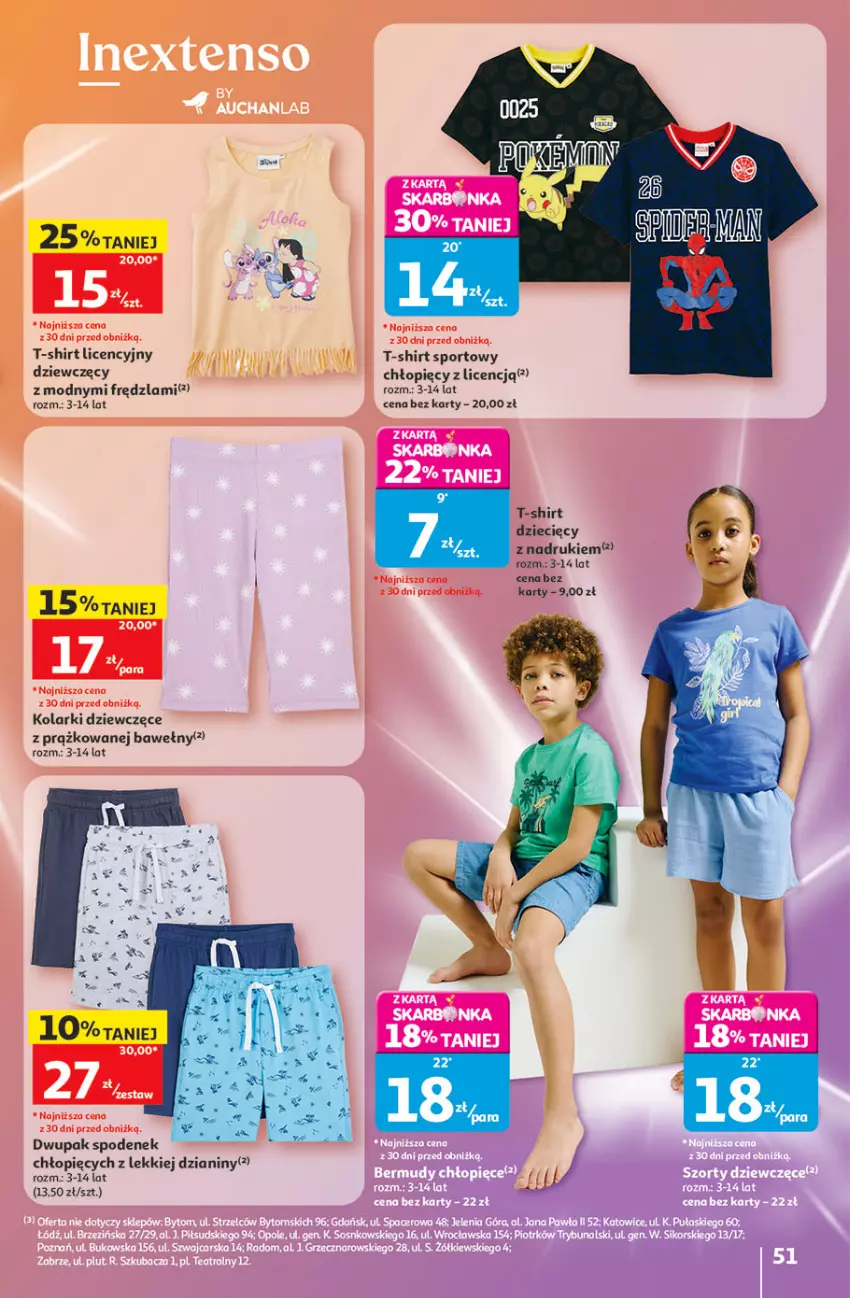 Gazetka promocyjna Auchan - 30 Lat Hipermarket - ważna 21.05 do 27.05.2026 - strona 51 - produkty: Dzieci, Por, Spodenek, Sport, T-shirt
