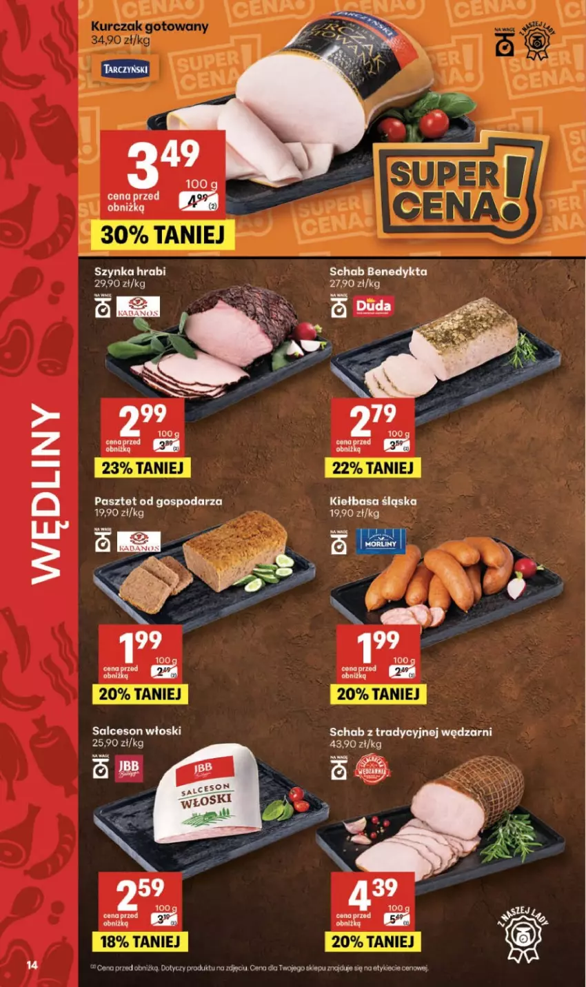 Gazetka promocyjna Delikatesy Centrum - Franczyza DC12 Czwartek - ważna 19.03 do 25.03.2026 - strona 14 - produkty: Fa, Kiełbasa, Kiełbasa śląska, Pasztet, Salceson, Szynka