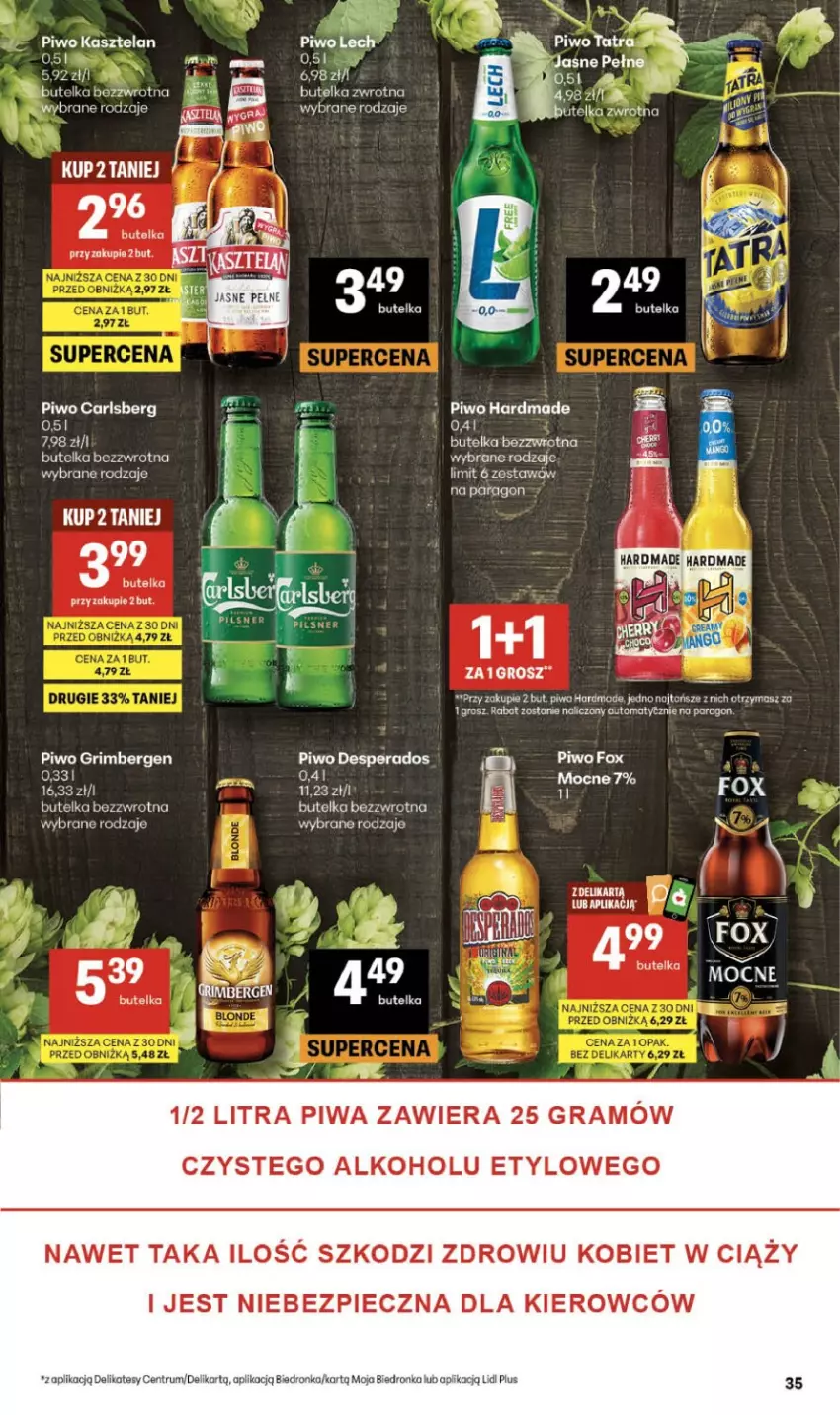 Gazetka promocyjna Delikatesy Centrum - Franczyza DC12 Czwartek - ważna 19.03 do 25.03.2026 - strona 35 - produkty: Desperados, Fa, Gra, Kasztelan, Piec, Piwa, Piwo, Rum, Tatra