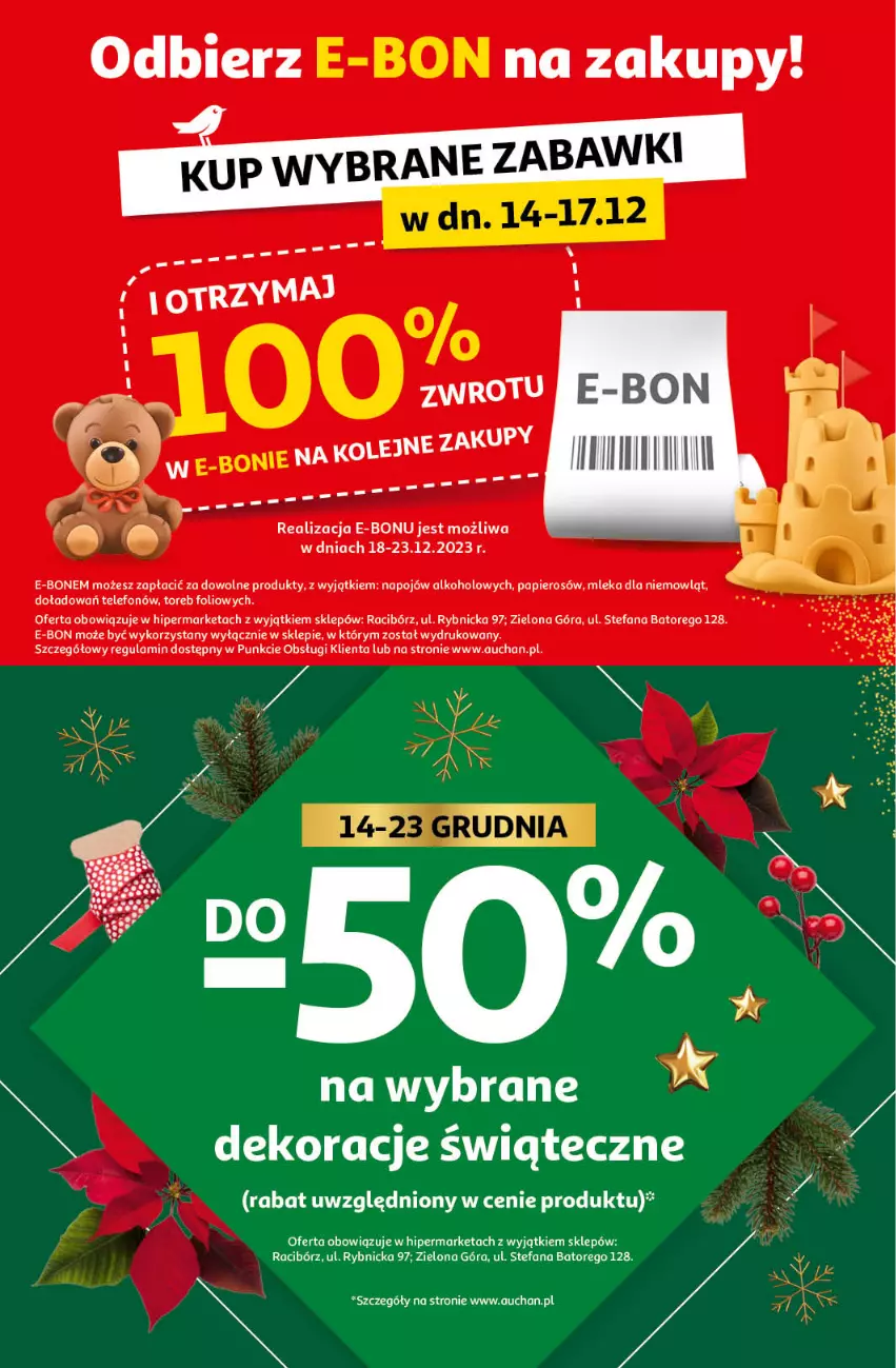 Gazetka promocyjna Auchan - Gazetka Magia Świąt Część 5 Hipermarket Auchan - ważna 14.12 do 23.12.2023 - strona 3 - produkty: Fa, Papier, Telefon