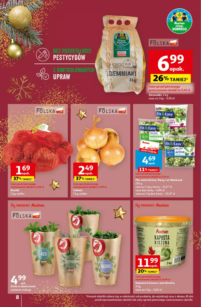 Gazetka promocyjna Auchan - Gazetka Magia Świąt Część 5 Hipermarket Auchan - ważna 14.12 do 23.12.2023 - strona 8 - produkty: Ziemniaki