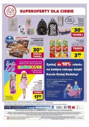 Gazetka promocyjna Carrefour - Gazetka - ważna od 25.08 do 25.08.2024 - strona 21 - produkty: Ciastka, Sok, Por, Gra, Cars, O nas, Barbie, Tymbark, Biuro, Lalka, Olej, Nektar, Fa