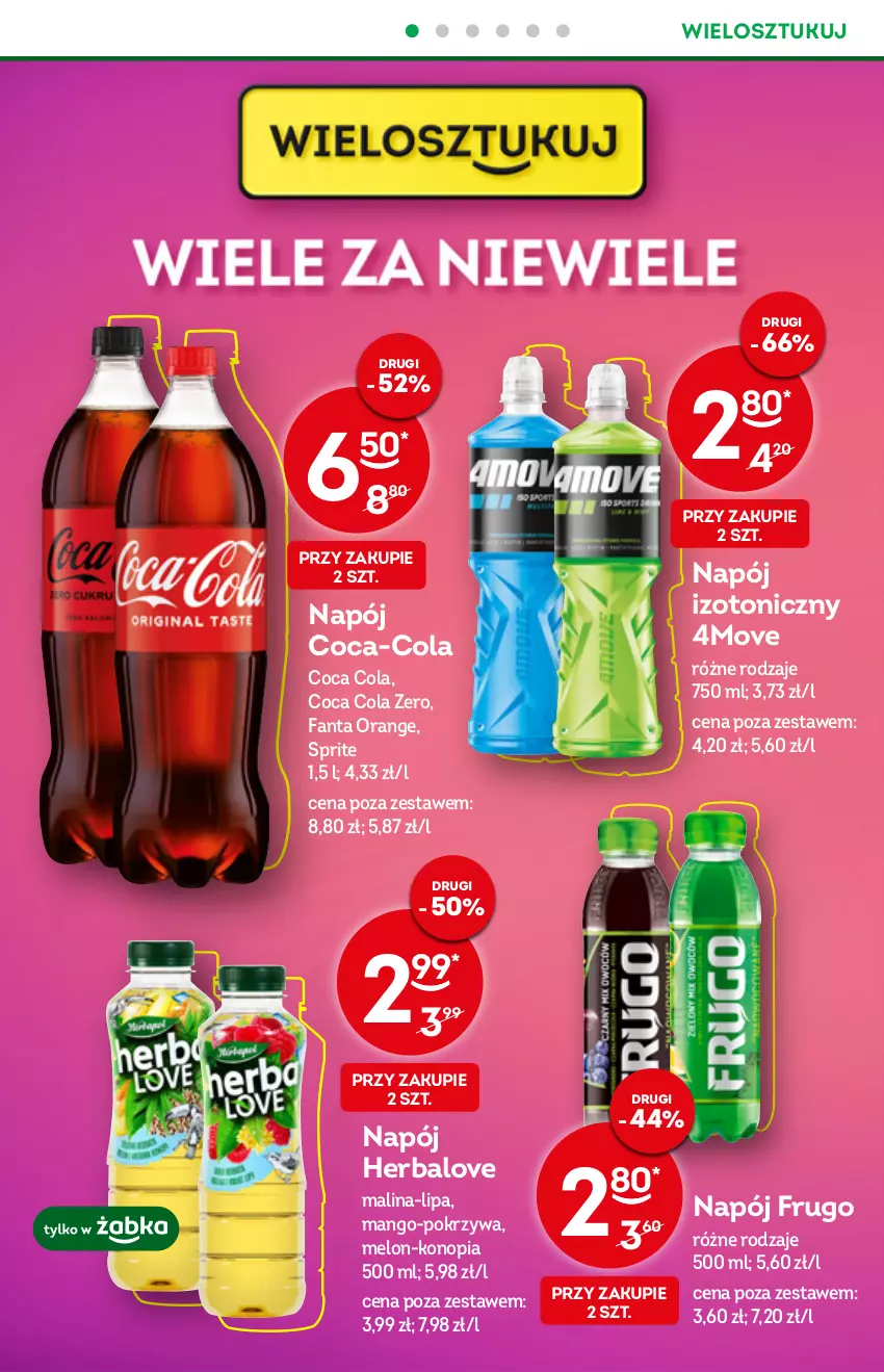 Gazetka promocyjna Żabka - ważna 28.09 do 04.10.2022 - strona 14 - produkty: Coca-Cola, Fa, Fanta, Mango, Melon, Napój, Napój izotoniczny, Sprite