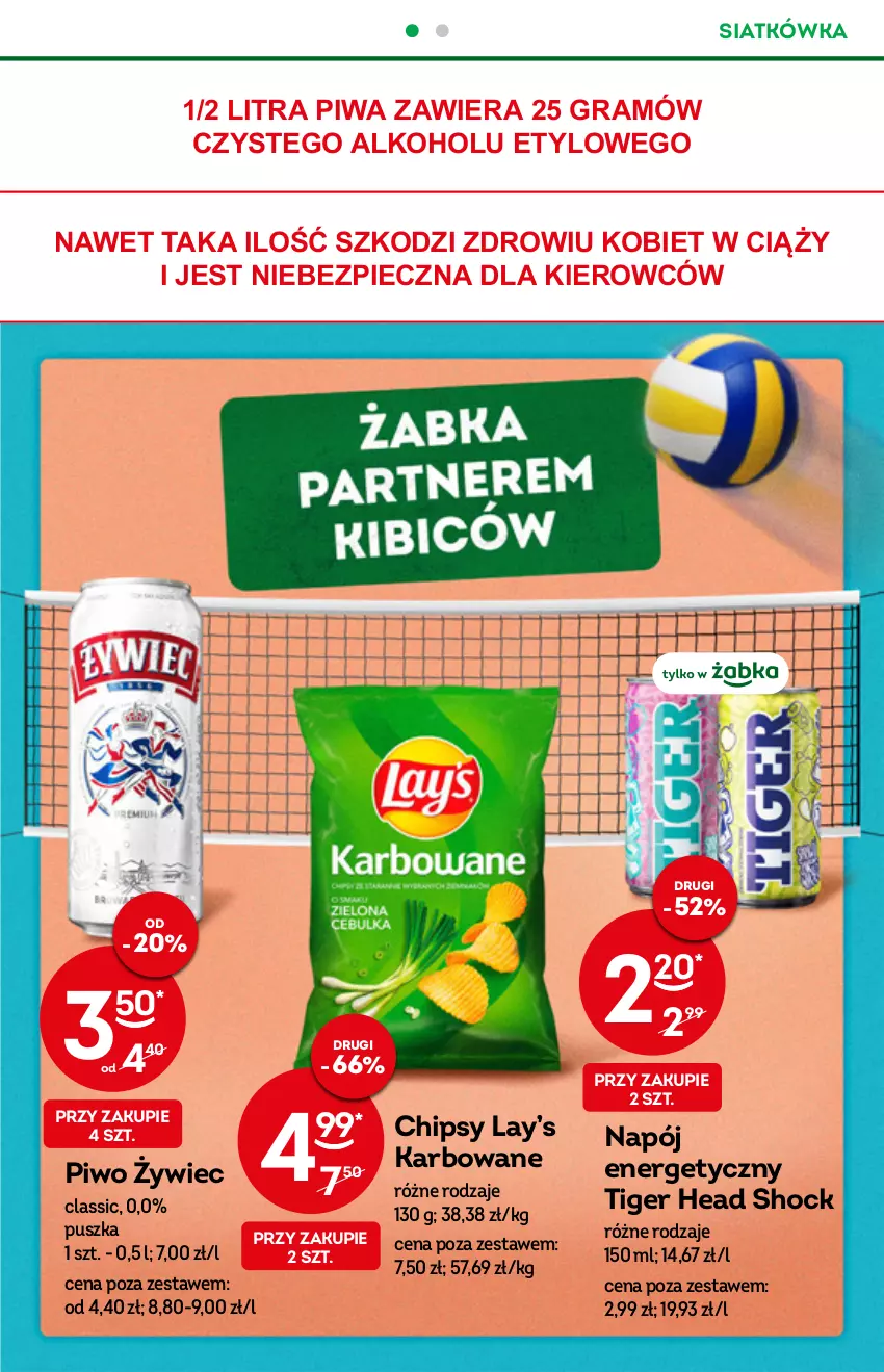 Gazetka promocyjna Żabka - ważna 28.09 do 04.10.2022 - strona 20 - produkty: Chipsy, Gra, Lay’s, Napój, Napój energetyczny, Piec, Piwa, Piwo, Tiger