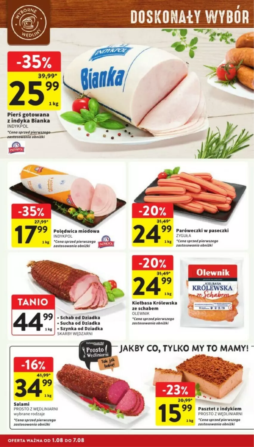 Gazetka promocyjna Intermarche - ważna 05.08 do 07.08.2024 - strona 9 - produkty: Bianka, Kiełbasa, Olewnik, Polędwica, Salami, Szynka