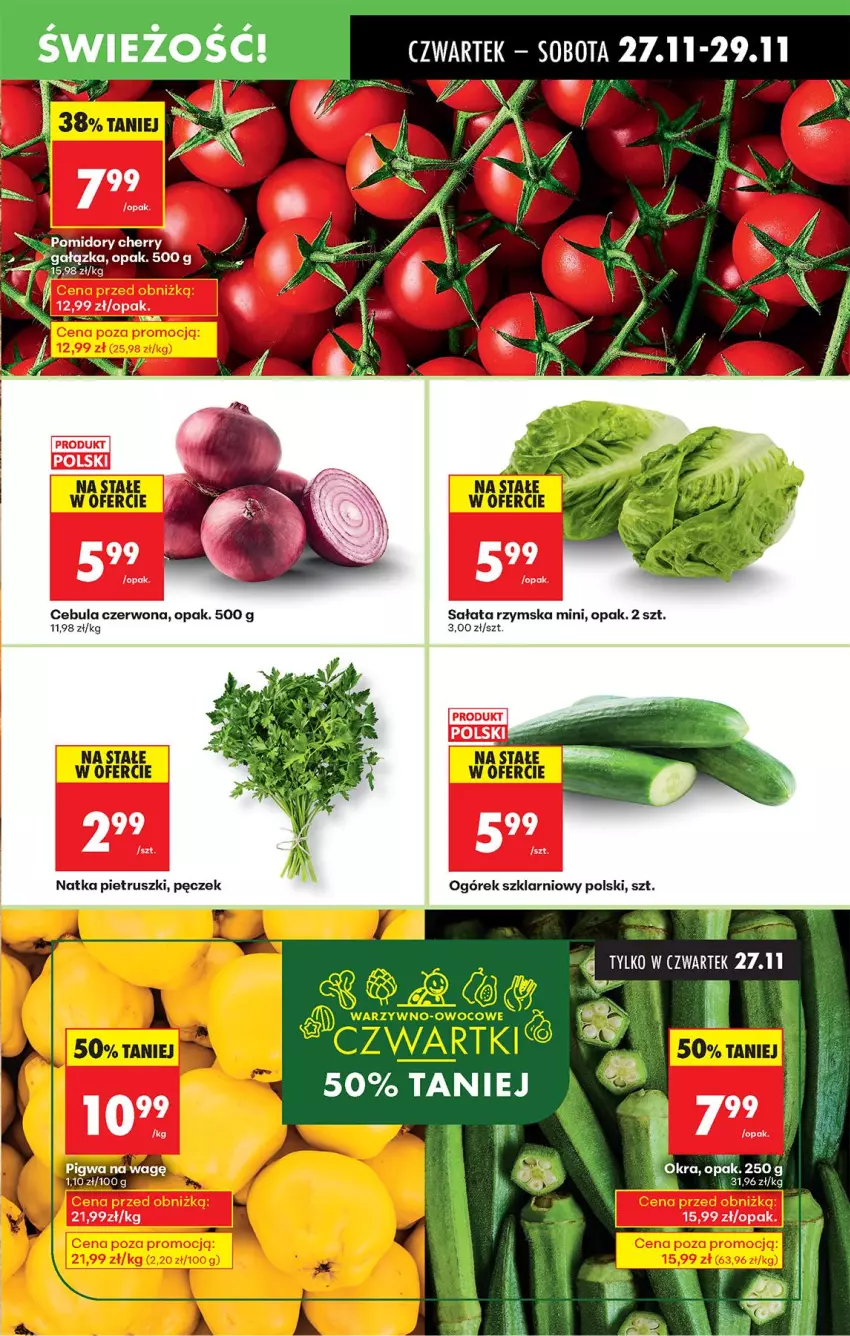 Gazetka promocyjna Biedronka - Od Czwartku - ważna 27.11 do 03.12.2025 - strona 21 - produkty: Cebula, Cebula czerwona, Fa, HP, Natka pietruszki, Ogórek, Sałat