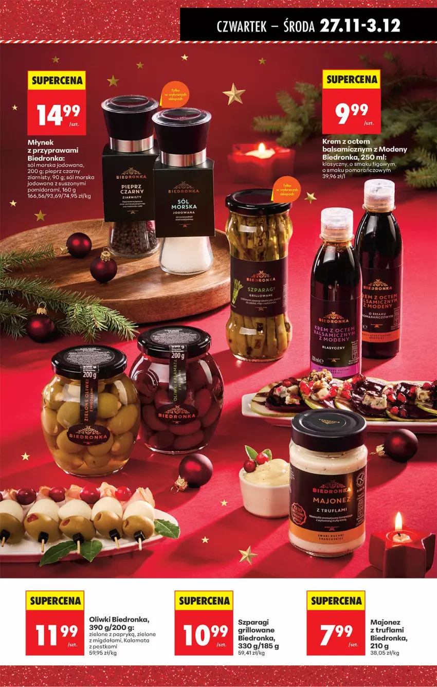 Gazetka promocyjna Biedronka - Od Czwartku - ważna 27.11 do 03.12.2025 - strona 41 - produkty: Fa, Grill, Krem z octem balsamicznym, Majonez, Młynek, Oliwki, Pieprz, Sól