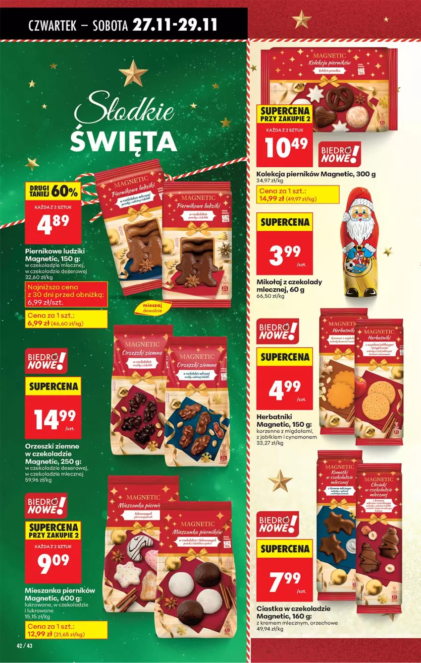 Gazetka promocyjna Biedronka - Od Czwartku - ważna 27.11 do 03.12.2025 - strona 50 - produkty: Ciastka, Deser, Fa, Gra, Herbatniki, Kawa, Orzeszki, Orzeszki ziemne, Piernik, Ser