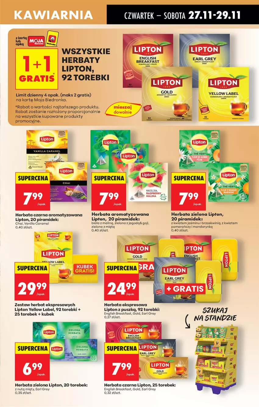 Gazetka promocyjna Biedronka - Od Czwartku - ważna 27.11 do 03.12.2025 - strona 65 - produkty: Earl Grey, Fa, Gra, Herbata, Herbata czarna, Kubek, Lipton, Mus, Por