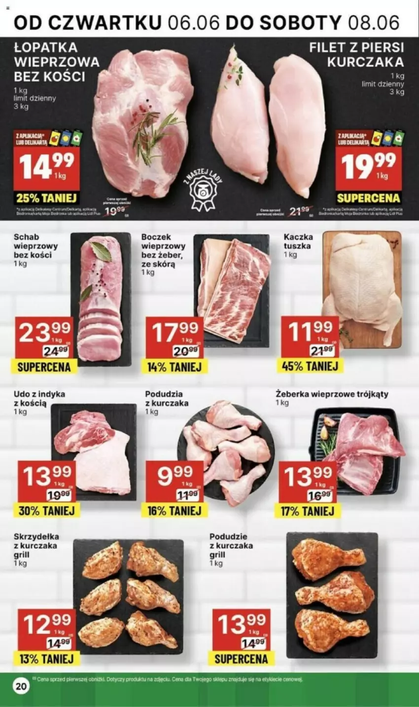 Gazetka promocyjna Delikatesy Centrum - ważna 06.06 do 12.06.2024 - strona 13 - produkty: Boczek, Grill, Kaczka, Kurczak, Podudzie z kurczaka, Tusz