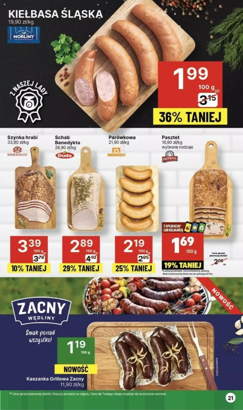 Gazetka promocyjna Delikatesy Centrum - ważna 06.06 do 12.06.2024 - strona 14 - produkty: Grill, Kabanos, Kasza, Kaszanka, Kiełbasa, Kiełbasa śląska, Pasztet, Szynka