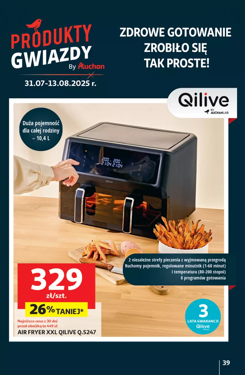Gazetka promocyjna Auchan - Pewność niskich cen Hipermarket - ważna 31.07 do 06.08.2025 - strona 39 - produkty: Gra, Piec, Pojemnik, Top