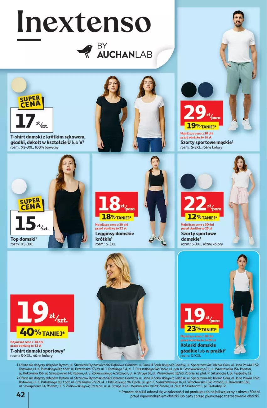 Gazetka promocyjna Auchan - Pewność niskich cen Hipermarket - ważna 31.07 do 06.08.2025 - strona 42 - produkty: Acer, Cars, Gin, Legginsy, Por, Sos, Sport, Szorty, T-shirt, Top