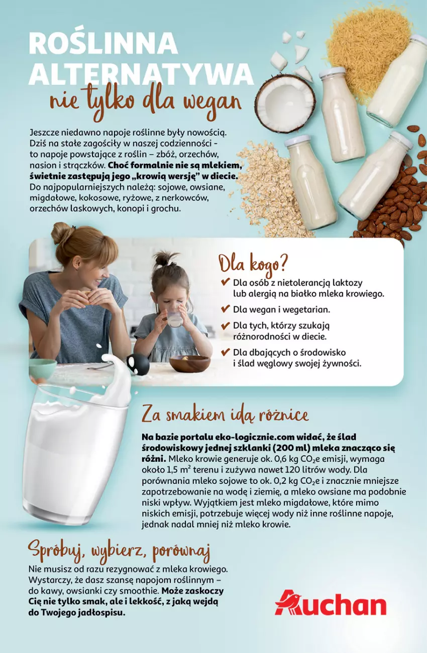 Gazetka promocyjna Auchan - Pewność niskich cen Hipermarket - ważna 31.07 do 06.08.2025 - strona 44 - produkty: Groch, Koc, Kokos, Lanki, Mleko, Mleko migdałowe, Mleko owsiane, Mleko sojowe, Mus, Napoje, Por, Portal, Ryż, Smoothie