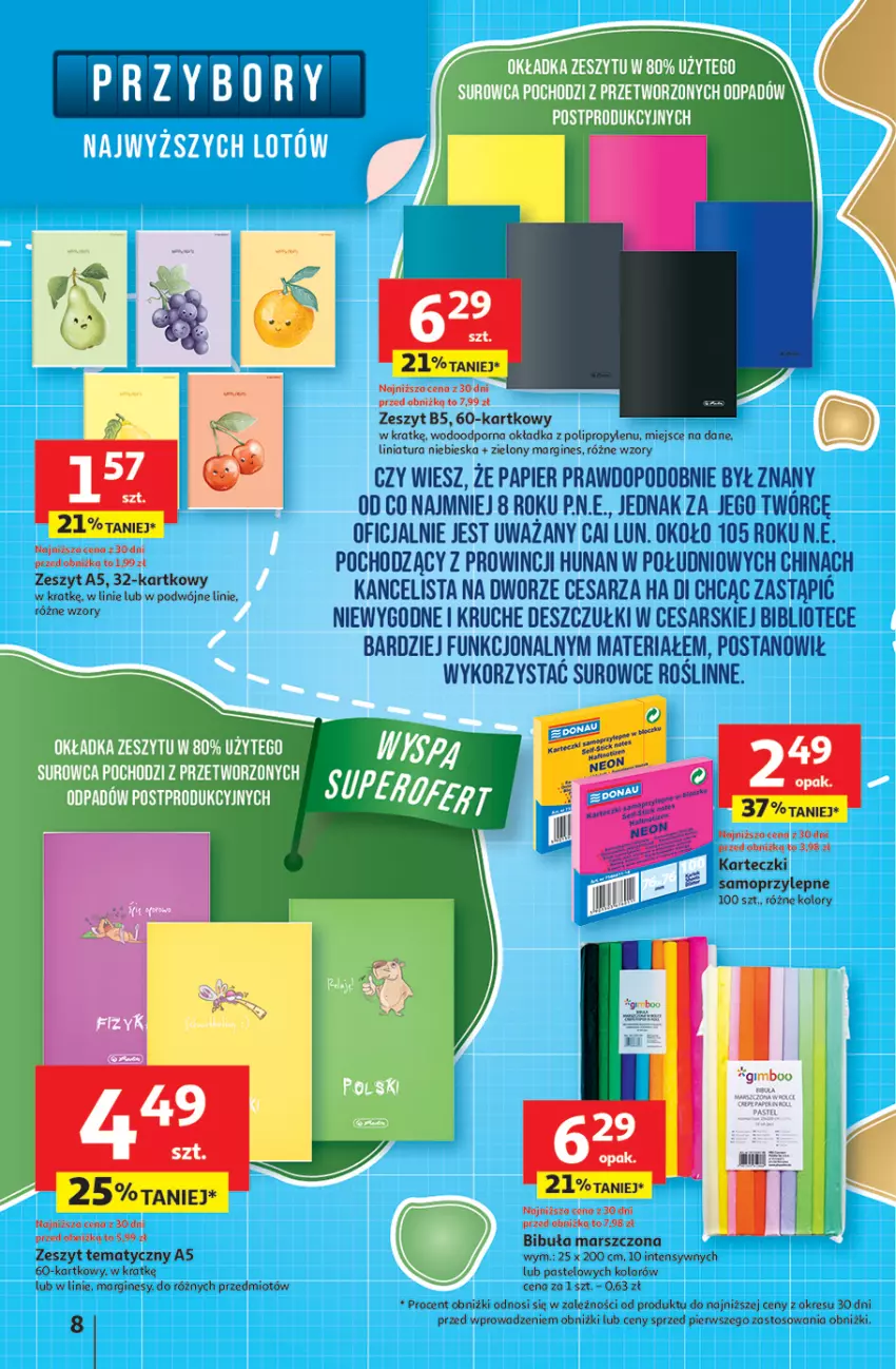 Gazetka promocyjna Auchan - Pewność niskich cen Hipermarket - ważna 31.07 do 06.08.2025 - strona 8 - produkty: Gin, Karteczki samoprzylepne, Mars, Mop, Papier, Por