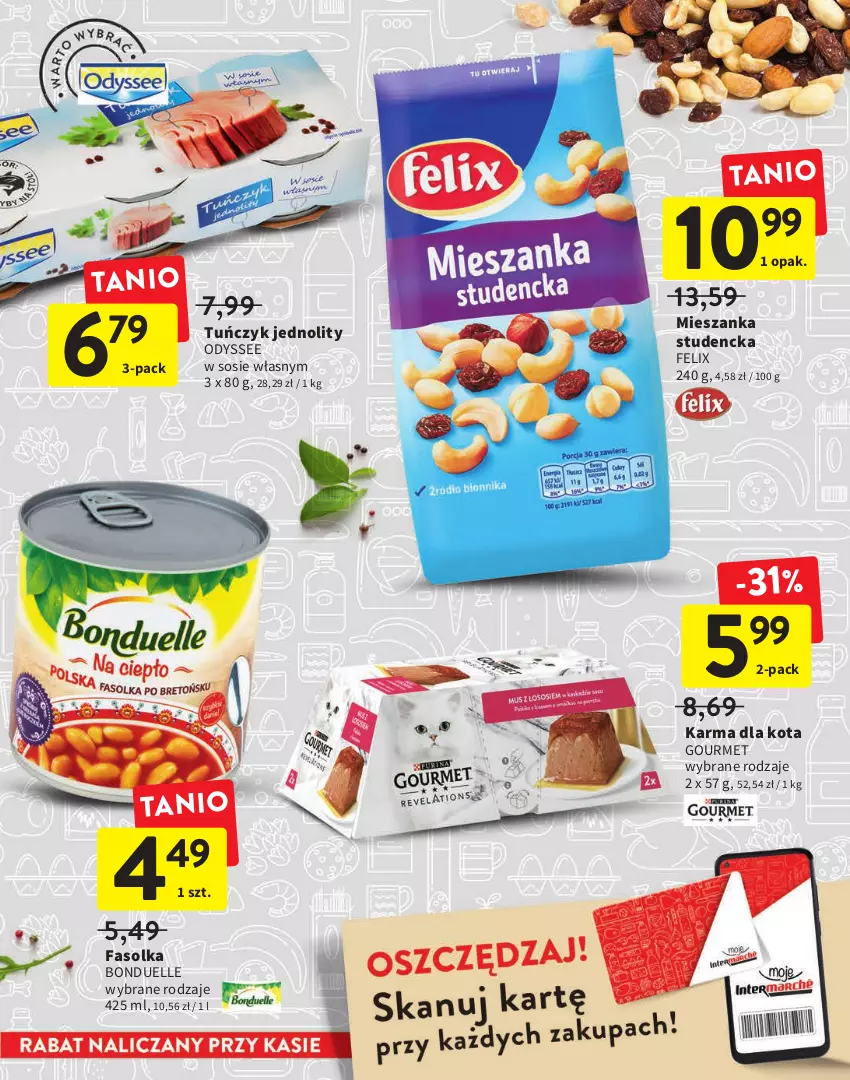 Gazetka promocyjna Intermarche - Promocje - ważna 14.06 do 29.06.2022 - strona 11 - produkty: Bonduelle, Fa, Felix, Mieszanka studencka, Sos, Tuńczyk