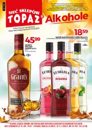 Gazetka promocyjna Topaz - Gazetka - Gazetka - ważna od 31.10 do 31.10.2021 - strona 1 - produkty: Top, Gra, Whisky, Mango, Napój, Grant's, Grejpfrut
