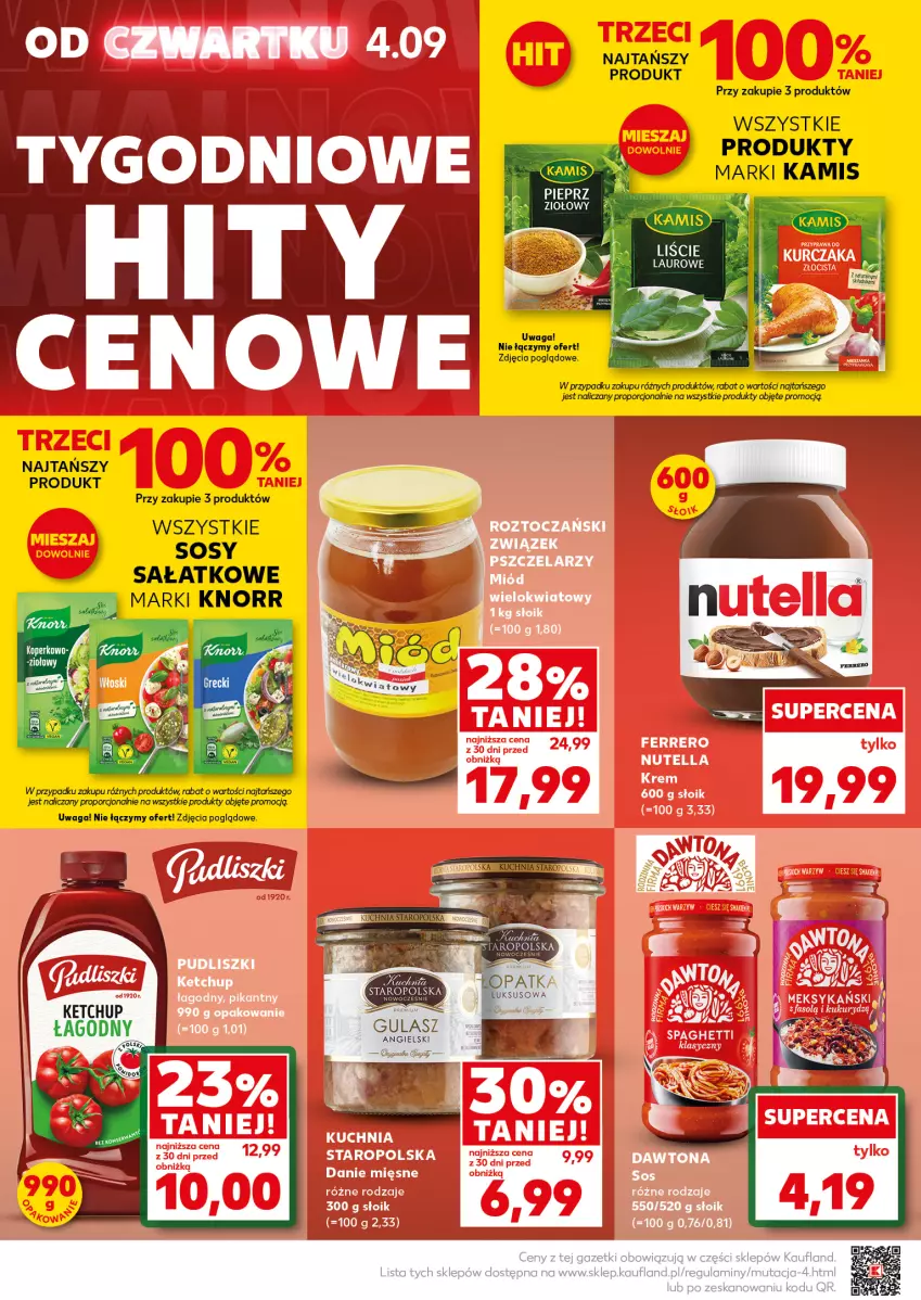 Gazetka promocyjna Kaufland - Mocny Start - ważna 08.09 do 10.09.2025 - strona 10 - produkty: Dawtona, Ferrero, Ketchup, Kuchnia, Kuchnia Staropolska, Kurczak, Miód, Pieprz, Spaghetti