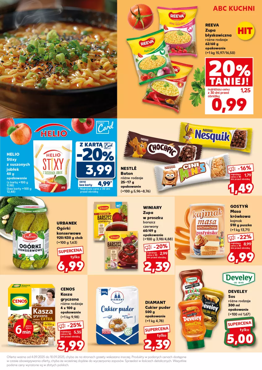 Gazetka promocyjna Kaufland - Mocny Start - ważna 08.09 do 10.09.2025 - strona 17 - produkty: Baton, Cukier, Cukier puder, Diamant, Gry, Helio, Kasza, Puder, Sos, Winiary, Zupa