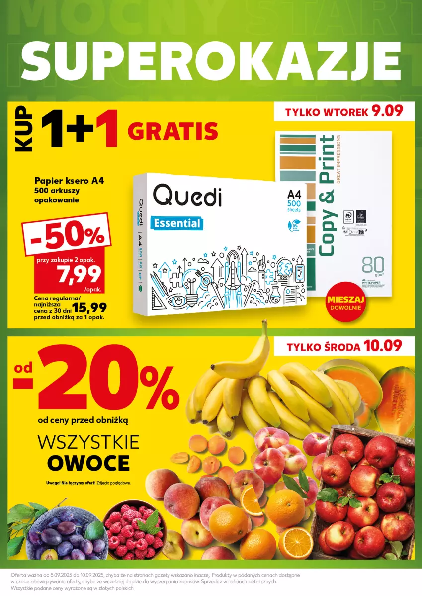 Gazetka promocyjna Kaufland - Mocny Start - ważna 08.09 do 10.09.2025 - strona 5 - produkty: Owoce, Papier, Ser, Waga