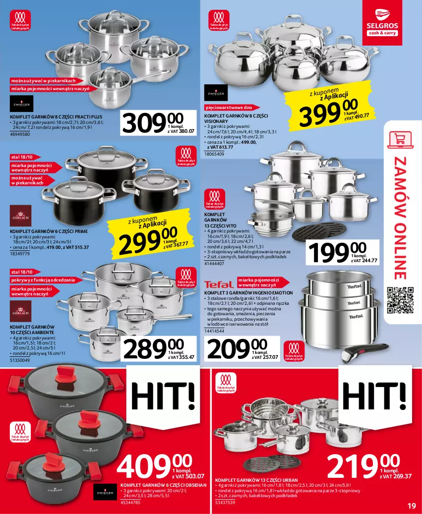 Gazetka promocyjna Selgros - Oferta przemysłowa - ważna 20.04 do 02.05.2023 - strona 19 - produkty: Miarka, Piec, Piekarnik, Podkład, Pokrywa, Rondel, Ser, Stół, Top