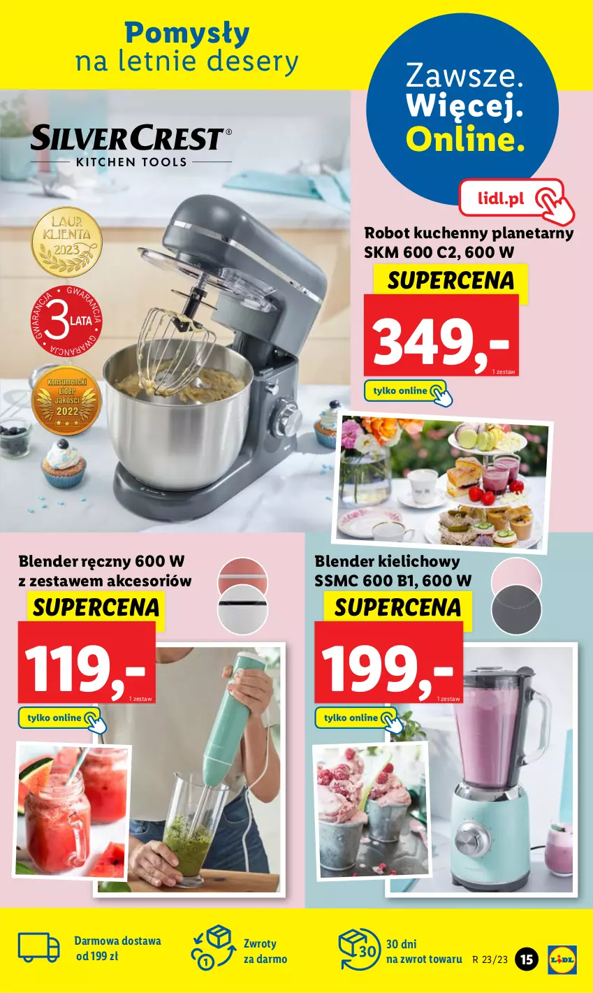 Gazetka promocyjna Lidl - GAZETKA - ważna 05.06 do 10.06.2023 - strona 19 - produkty: Blender, Blender ręczny, Deser, Robot, Ser