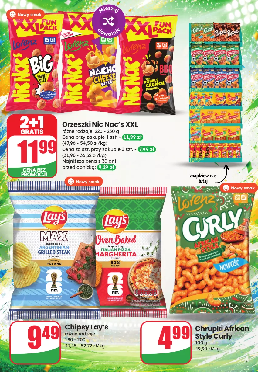 Gazetka promocyjna Dino - Katalog - Mundial 2026 - ważna 10.06 do 16.06.2026 - strona 3 - produkty: Chipsy, Chrupki, Gra, Lay’s, Orzeszki