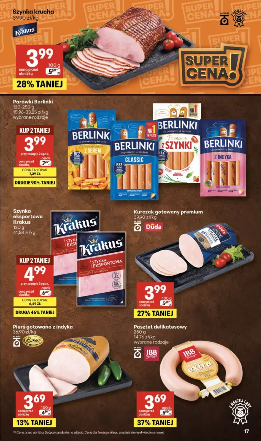 Gazetka promocyjna Delikatesy Centrum - Franczyza DC13 Czwartek - ważna 26.03 do 01.04.2026 - strona 17 - produkty: Krakus, Kurczak, Kurczak gotowany, Pasztet, Por, Sport, Szynka