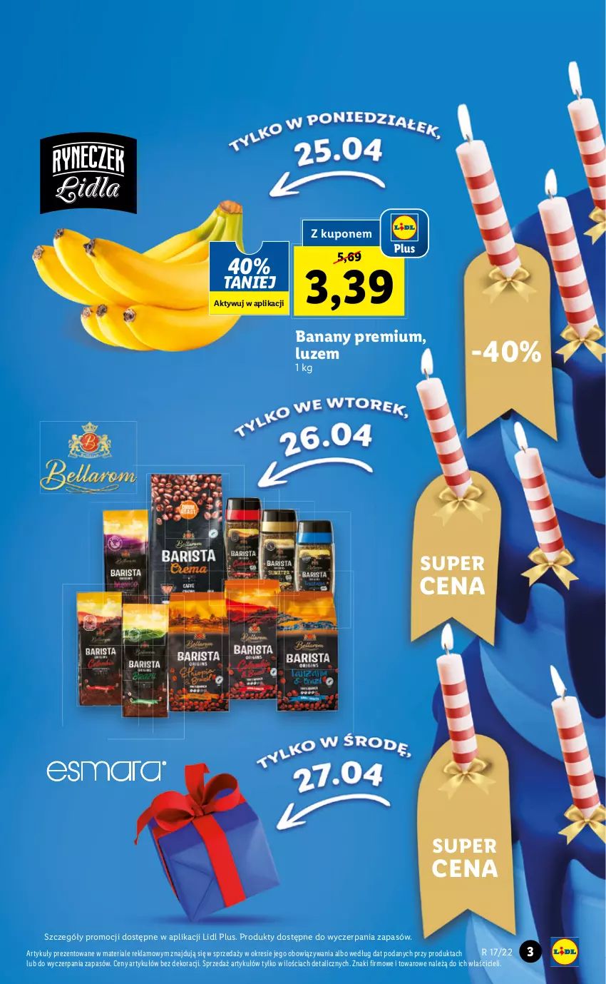 Gazetka promocyjna Lidl - GAZETKA - ważna 25.04 do 27.04.2022 - strona 3 - produkty: Banany