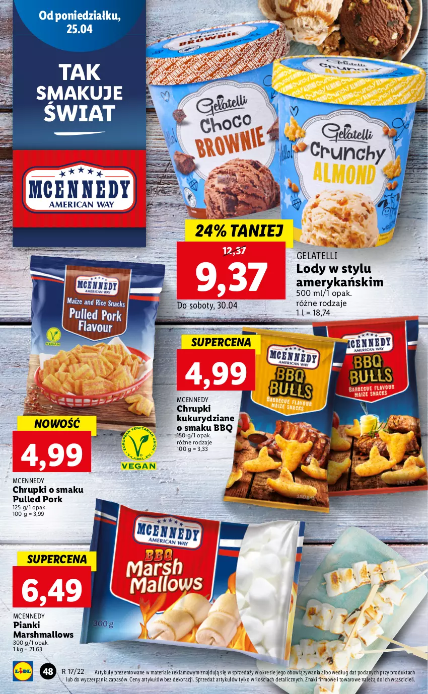 Gazetka promocyjna Lidl - GAZETKA - ważna 25.04 do 27.04.2022 - strona 48 - produkty: Chrupki, Lody, Mars, Marshmallows, Por