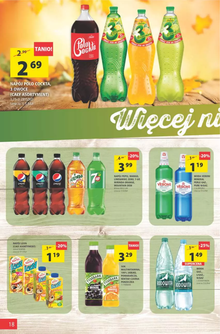 Gazetka promocyjna Arhelan - Gazetka - ważna 05.11 do 14.11.2021 - strona 18 - produkty: Fa, Mango, Mirinda, Napój, Pepsi, Pur, Woda