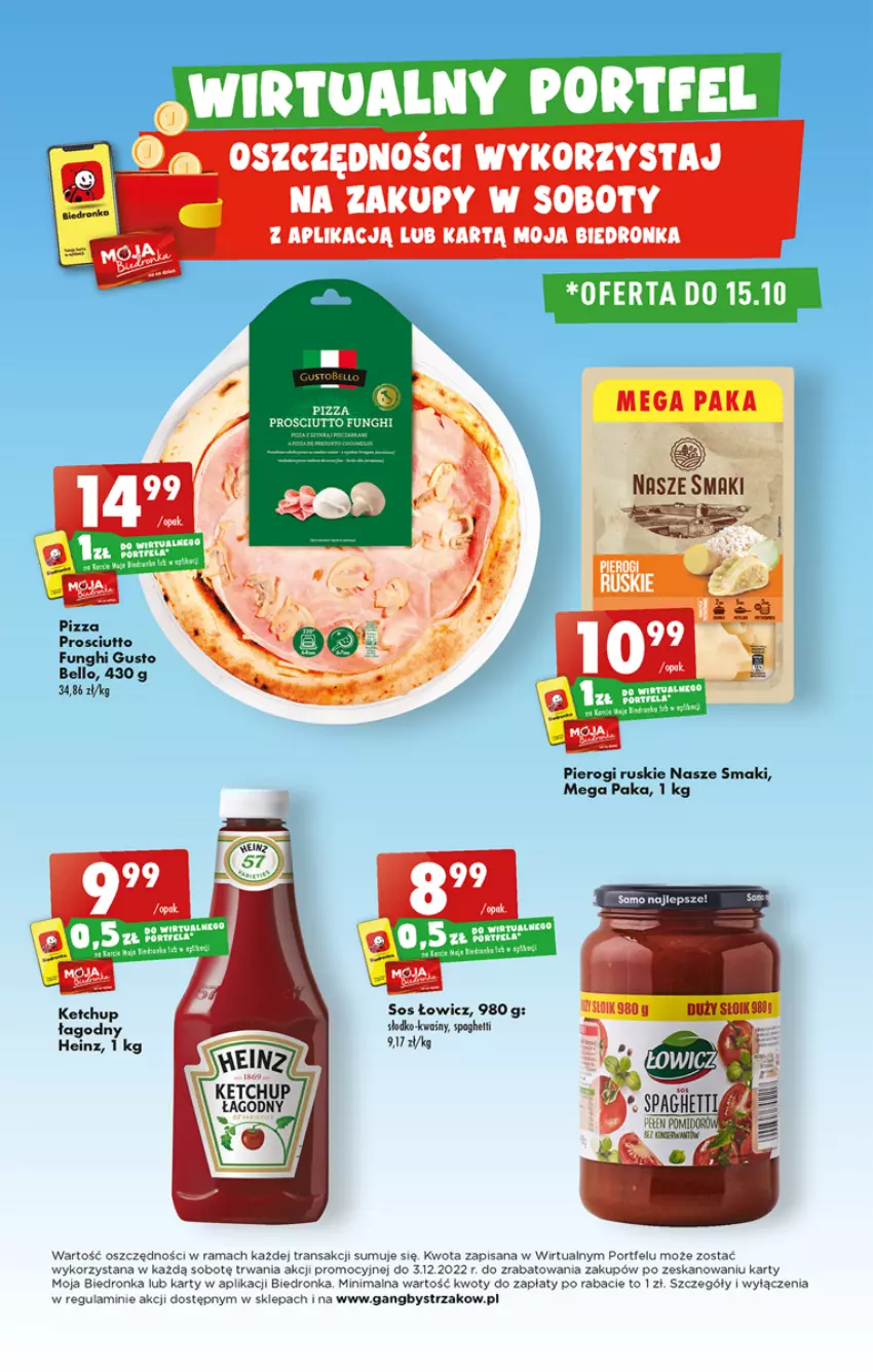 Gazetka promocyjna Biedronka - W tym tygodniu - ważna 13.10 do 19.10.2022 - strona 37 - produkty: Bell, Heinz, Isana, Ketchup, Pierogi, Pizza, Por, Prosciutto, Rama, Tago, Tran