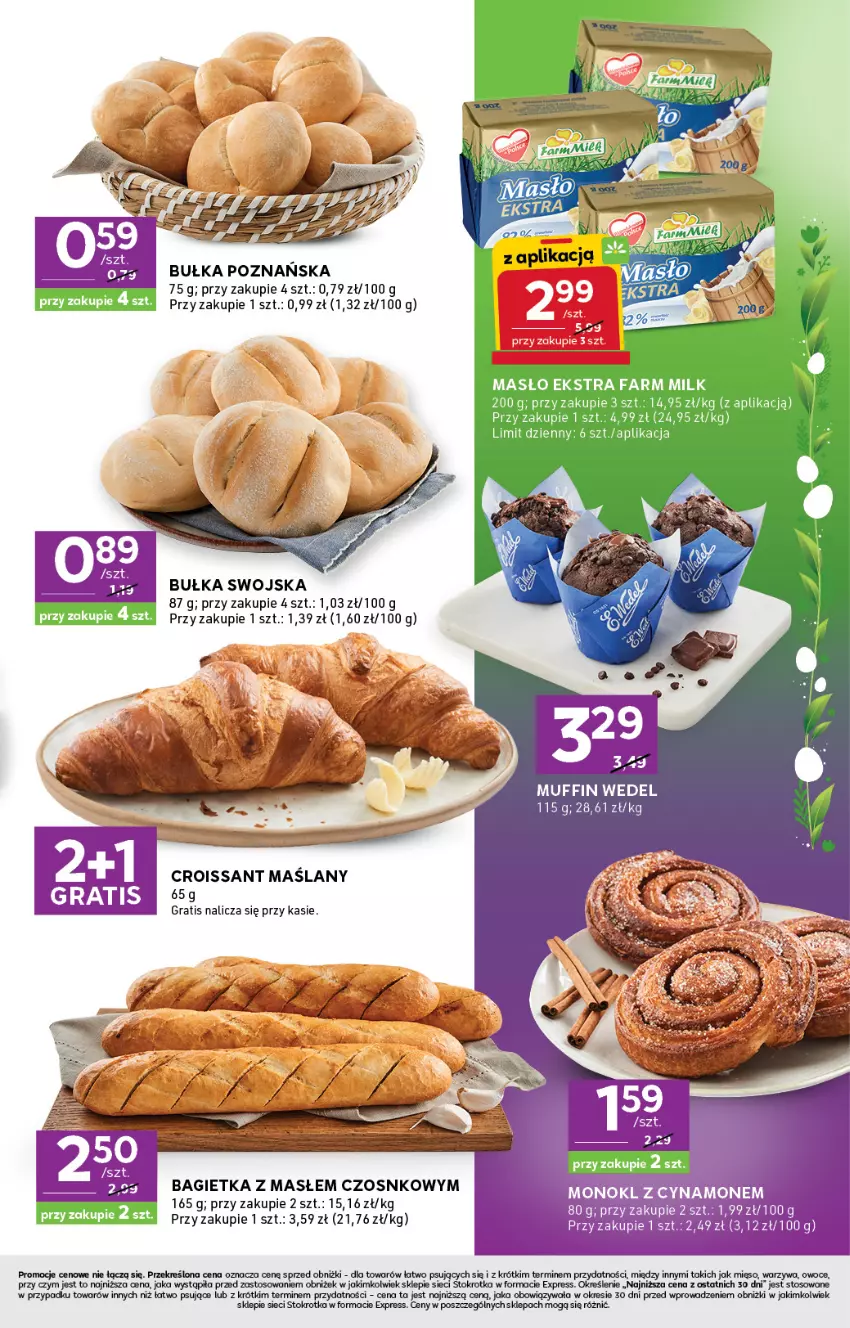 Gazetka promocyjna Stokrotka - Stokrotka Express - ważna 26.03 do 01.04.2026 - strona 3 - produkty: Bagietka, Bułka, Croissant, Gra, Mięso, Owoce