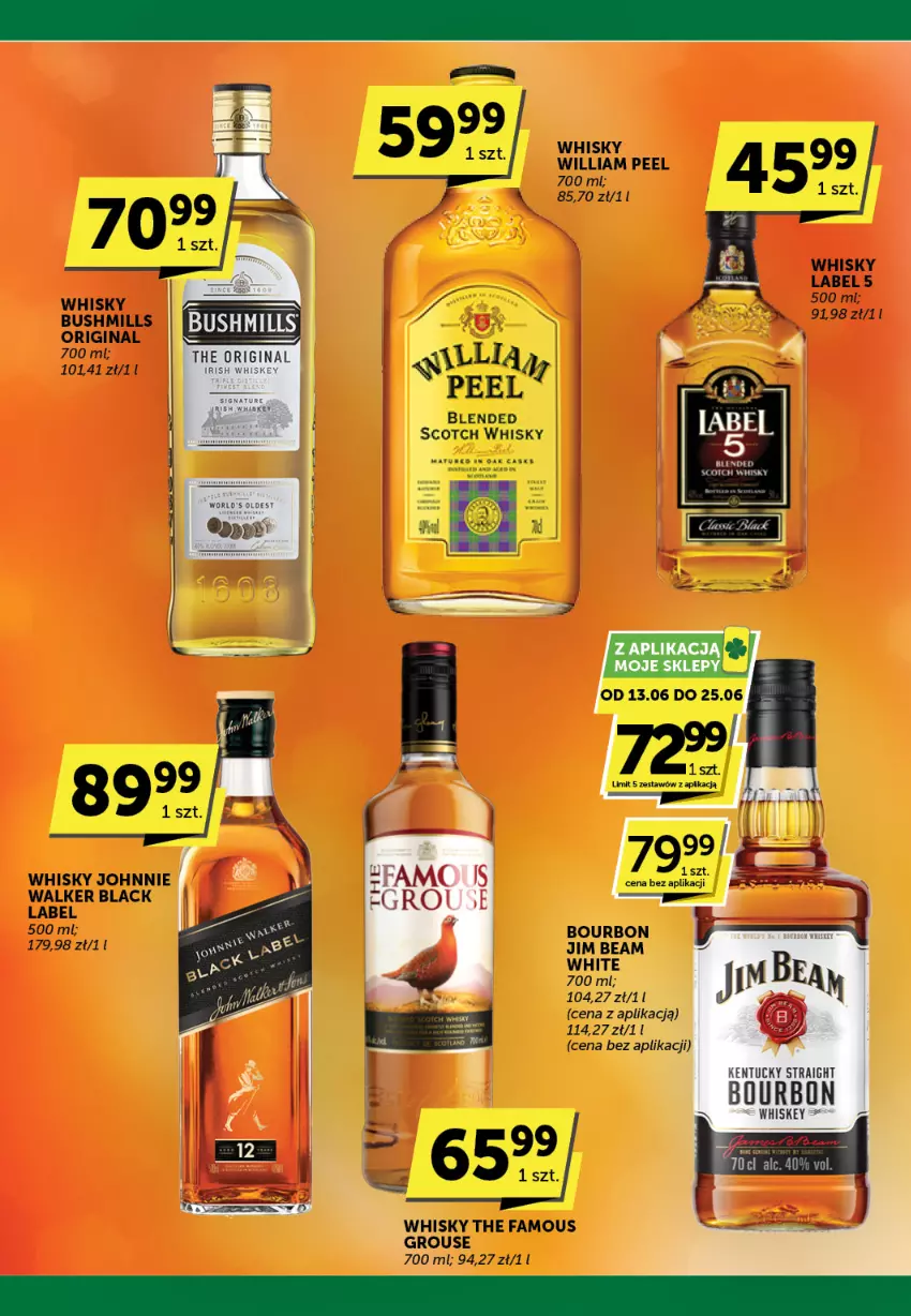 Gazetka promocyjna ABC - ważna 13.06 do 25.06.2024 - strona 4 - produkty: Bourbon, Bushmills, Fa, Gin, Jim Beam, Lack, The Famous Grouse, Whisky