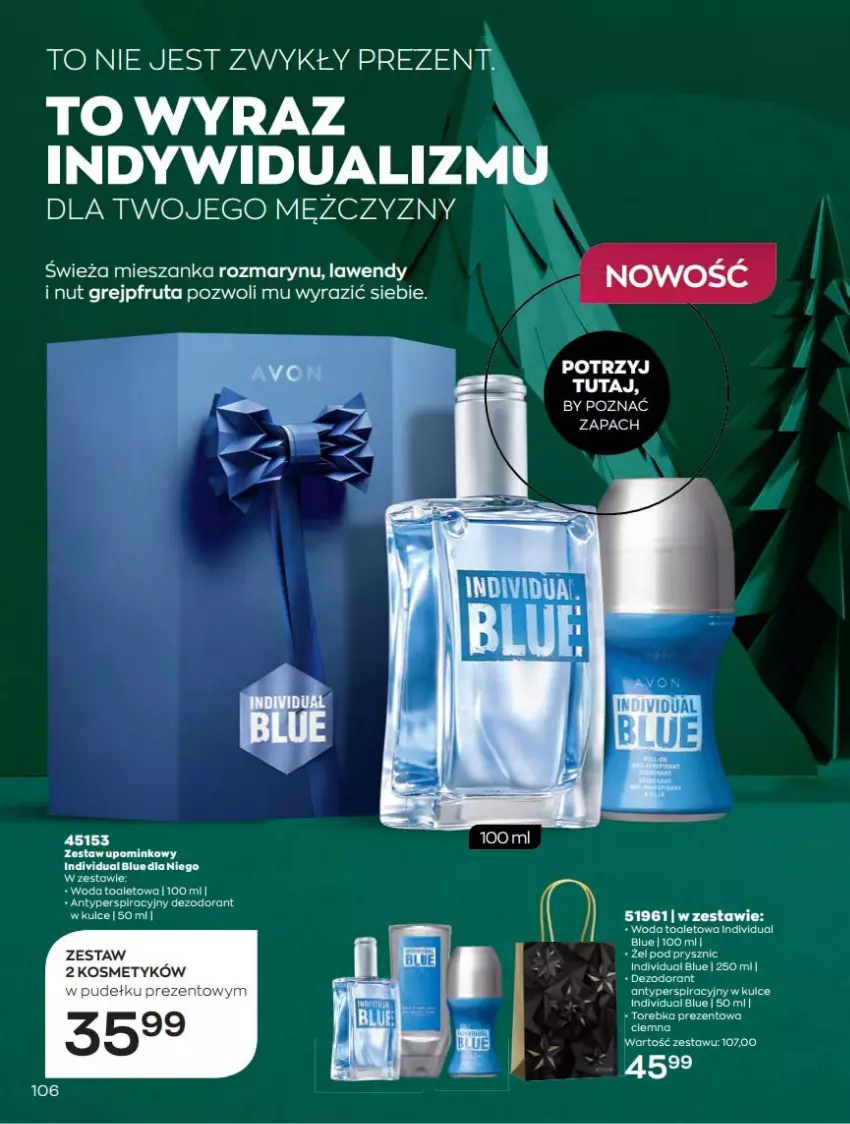 Gazetka promocyjna Avon - Katalog Avon 12/2021 kampania grudzień - ważna 01.12 do 31.12.2021 - strona 106 - produkty: Dezodorant, Grejpfrut, Torebka, Woda, Woda toaletowa