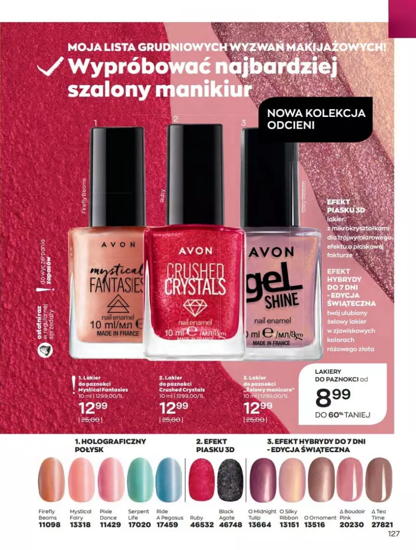 Gazetka promocyjna Avon - Katalog Avon 12/2021 kampania grudzień - ważna 01.12 do 31.12.2021 - strona 127 - produkty: Fa, Gra, Lack, Lakier, LANA, Por, Ser