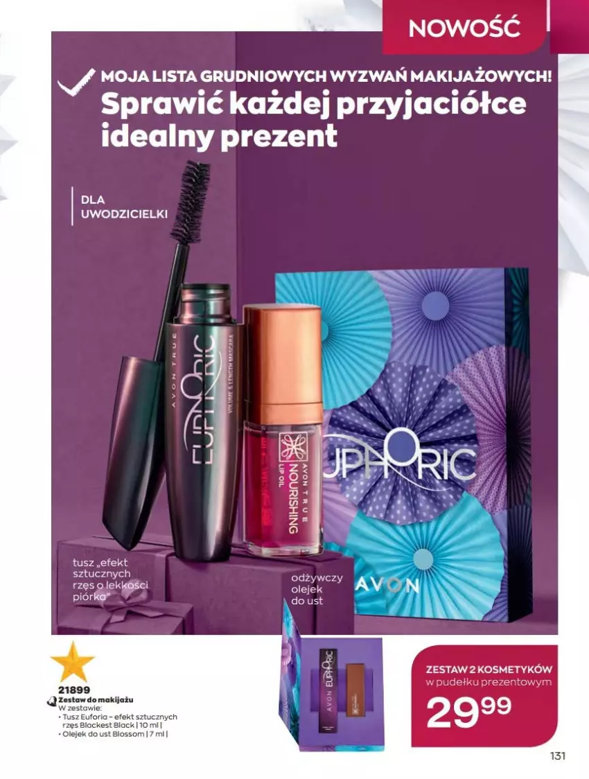 Gazetka promocyjna Avon - Katalog Avon 12/2021 kampania grudzień - ważna 01.12 do 31.12.2021 - strona 131 - produkty: Fa, Lack, Makijaż, Olej, Tusz