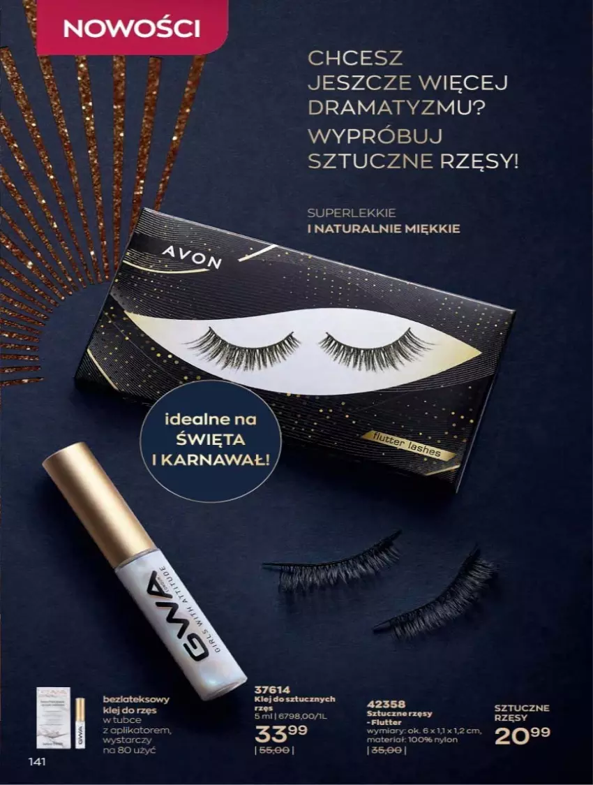 Gazetka promocyjna Avon - Katalog Avon 12/2021 kampania grudzień - ważna 01.12 do 31.12.2021 - strona 141 - produkty: Klej, Rama, Sztuczne rzęsy