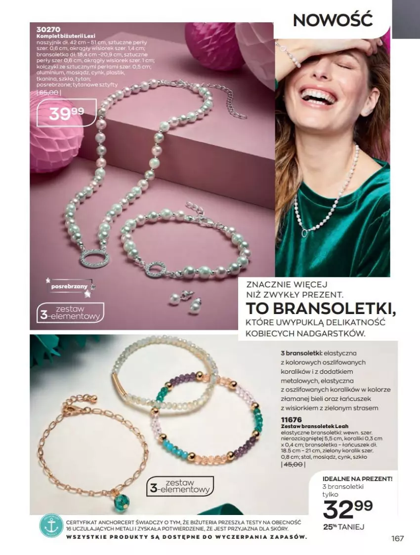 Gazetka promocyjna Avon - Katalog Avon 12/2021 kampania grudzień - ważna 01.12 do 31.12.2021 - strona 167 - produkty: Bransoletka, Cynk, Fa