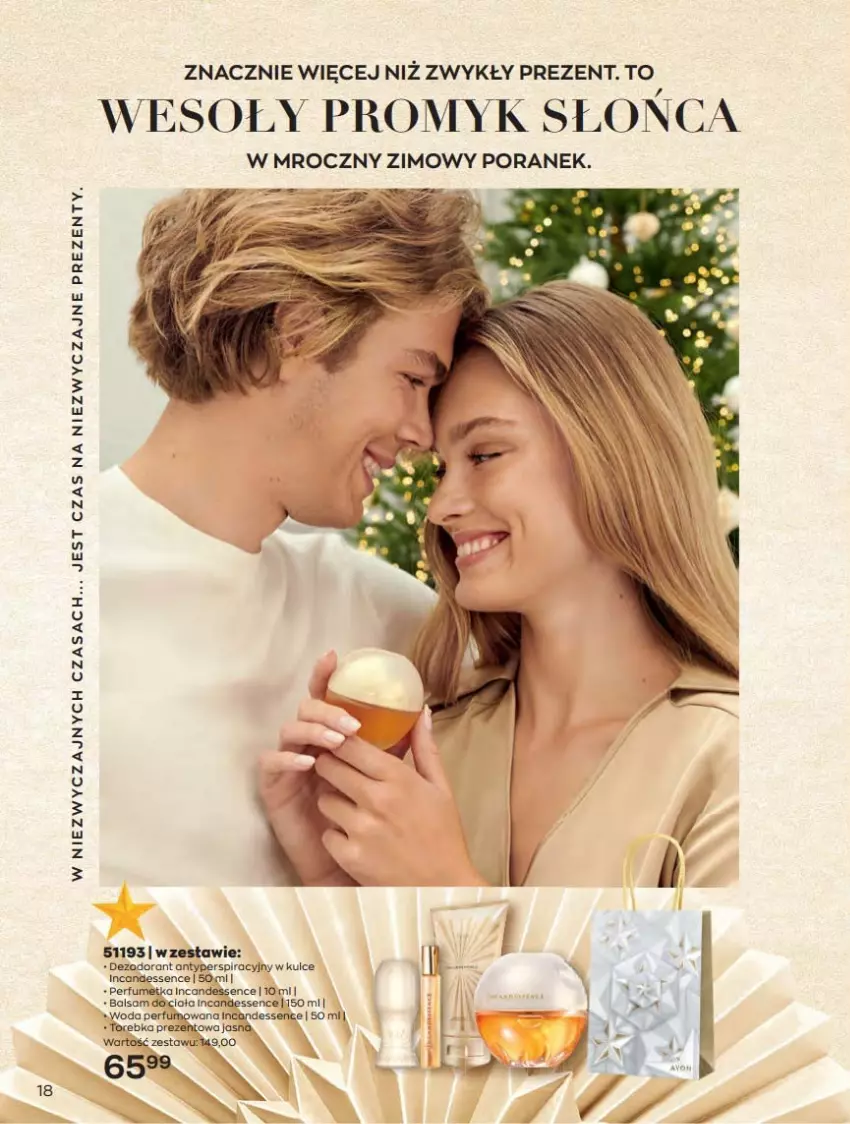 Gazetka promocyjna Avon - Katalog Avon 12/2021 kampania grudzień - ważna 01.12 do 31.12.2021 - strona 18 - produkty: Dezodorant, Perfum, Torebka, Woda, Woda perfumowana